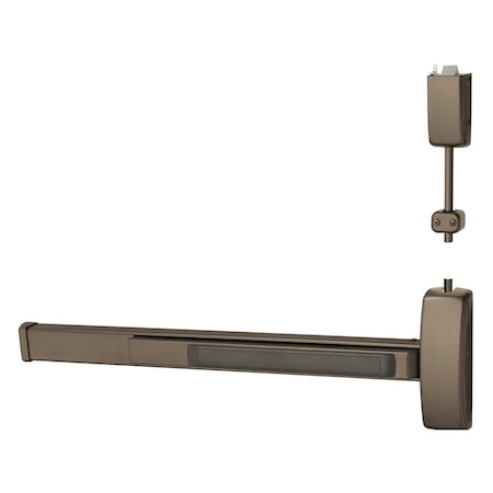 Sargent Grade 1 Surface Vertical Rod Exit Device, Wide Stile Pushpad, 36-in Device, 120-in Door Height, Exit 5556-NB8710F RHR 10B